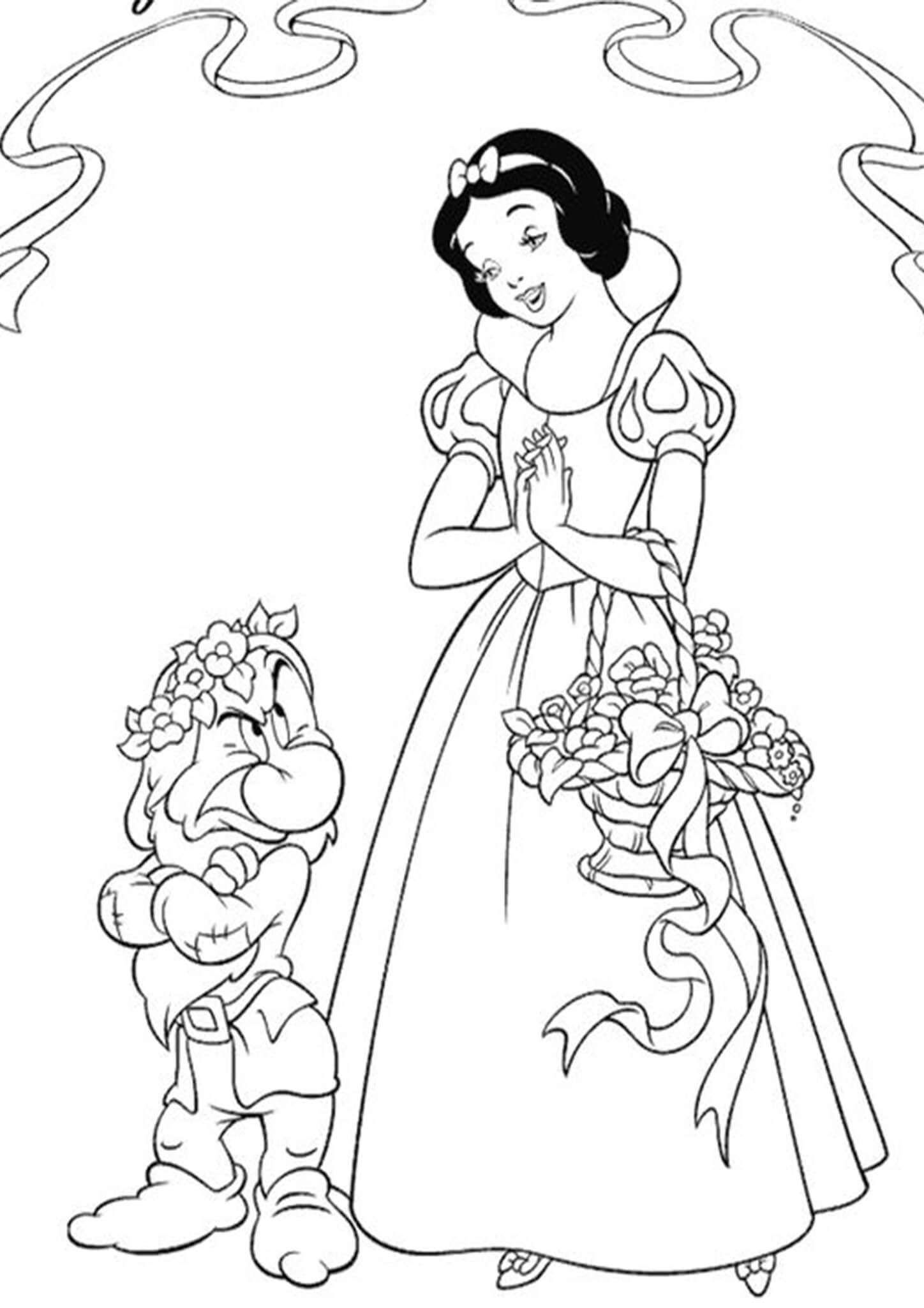 Free easy to print snow white coloring pages snow white coloring pages disney princess coloring pages princess coloring pages