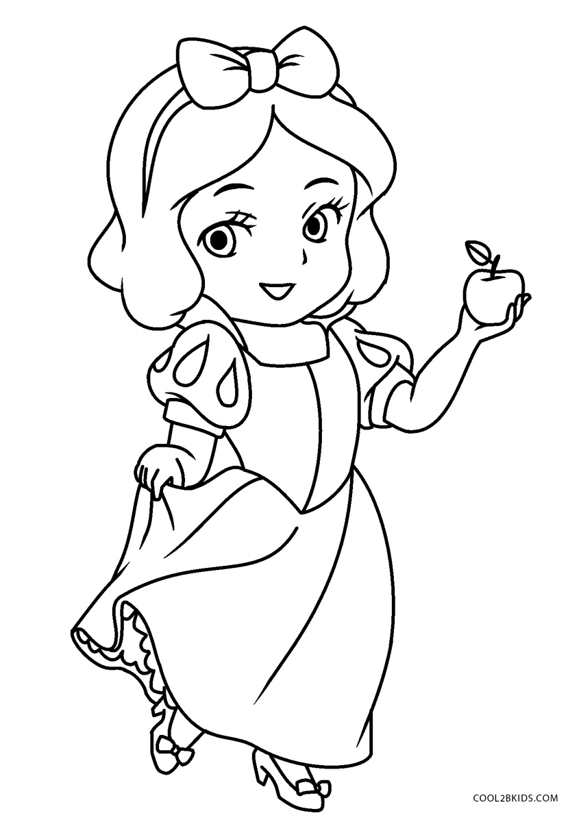 Free printable snow white coloring pages for kids