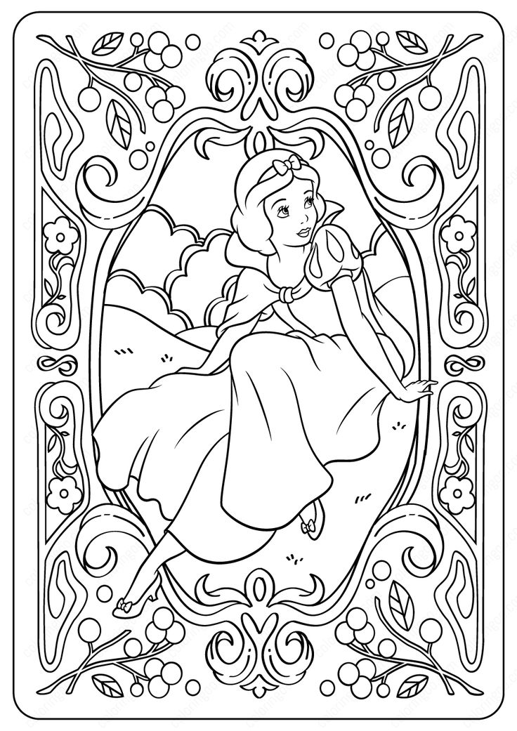 Disney snow white pdf coloring pages colorear princesas disney colorear princesas colorear disney