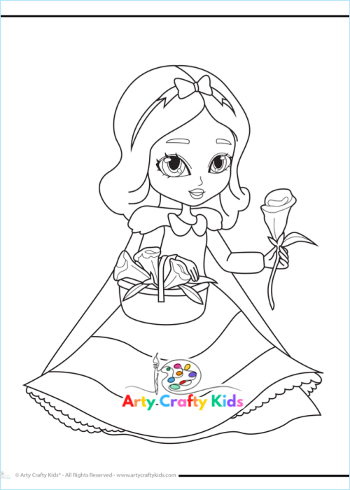 Fairy tale princess coloring pages