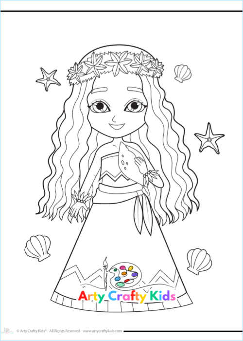 Fairy tale princess coloring pages