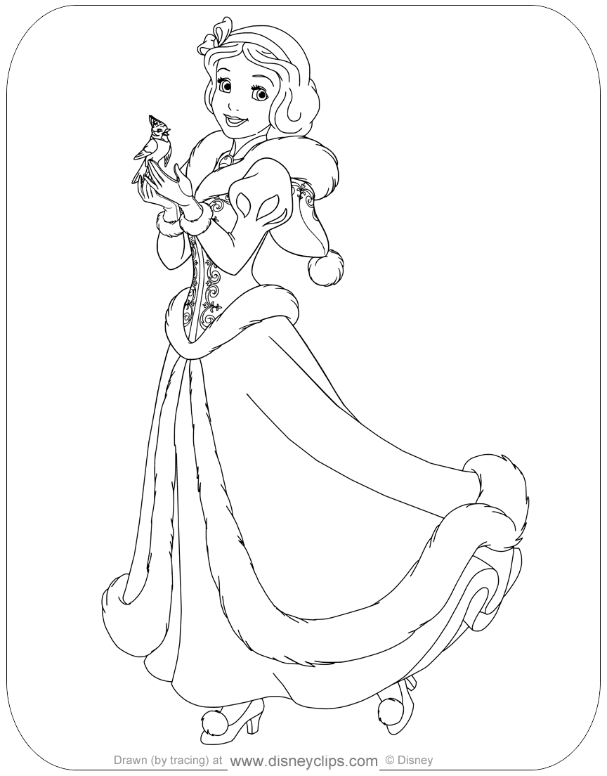 Snow white and the seven dwarfs coloring pages