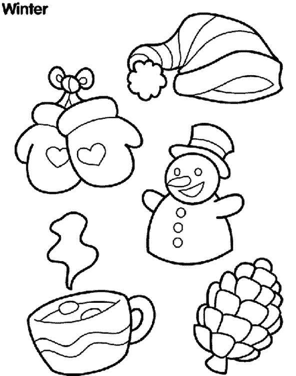 Wonderful winter coloring page