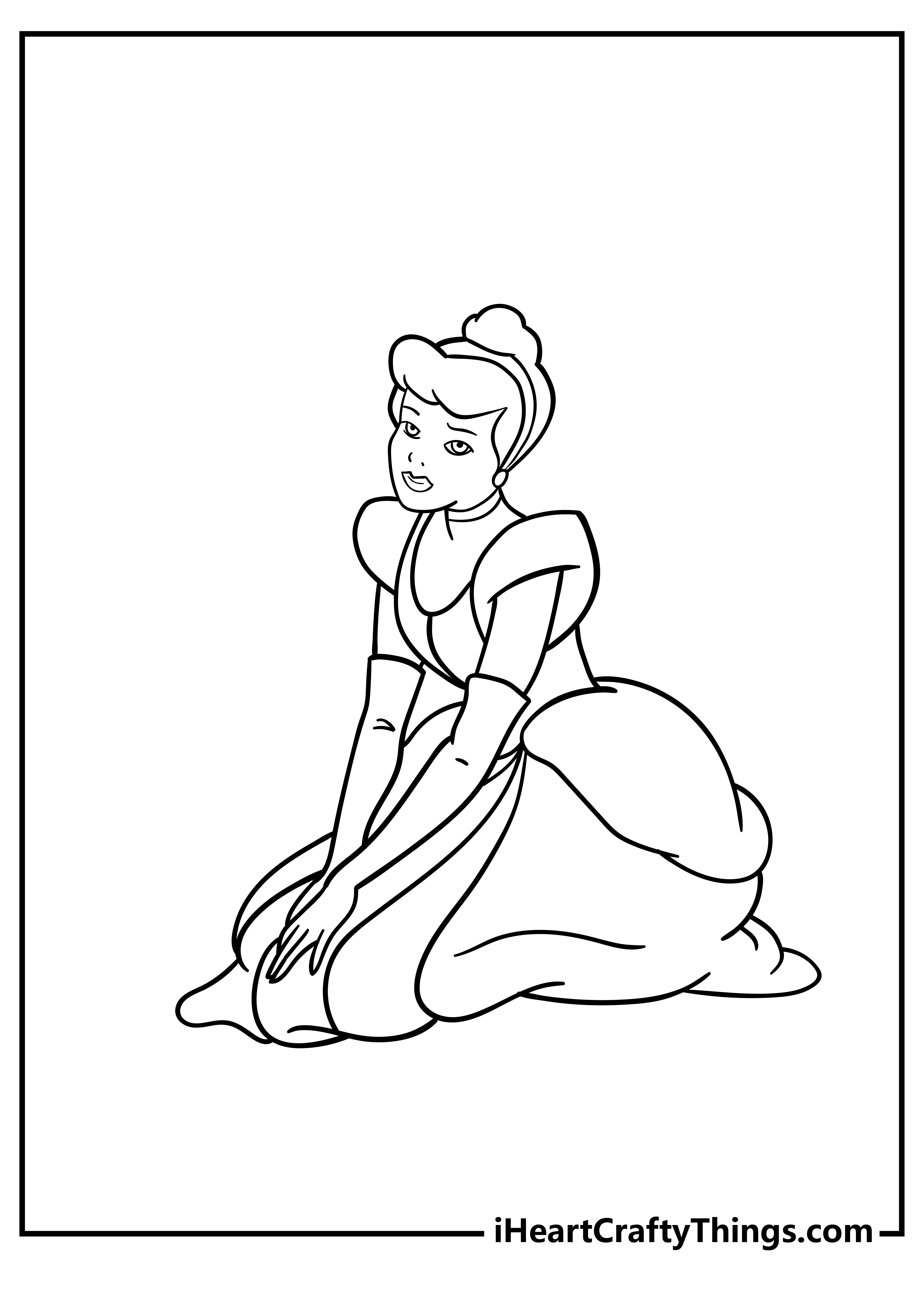 Cinderella coloring pages free printables