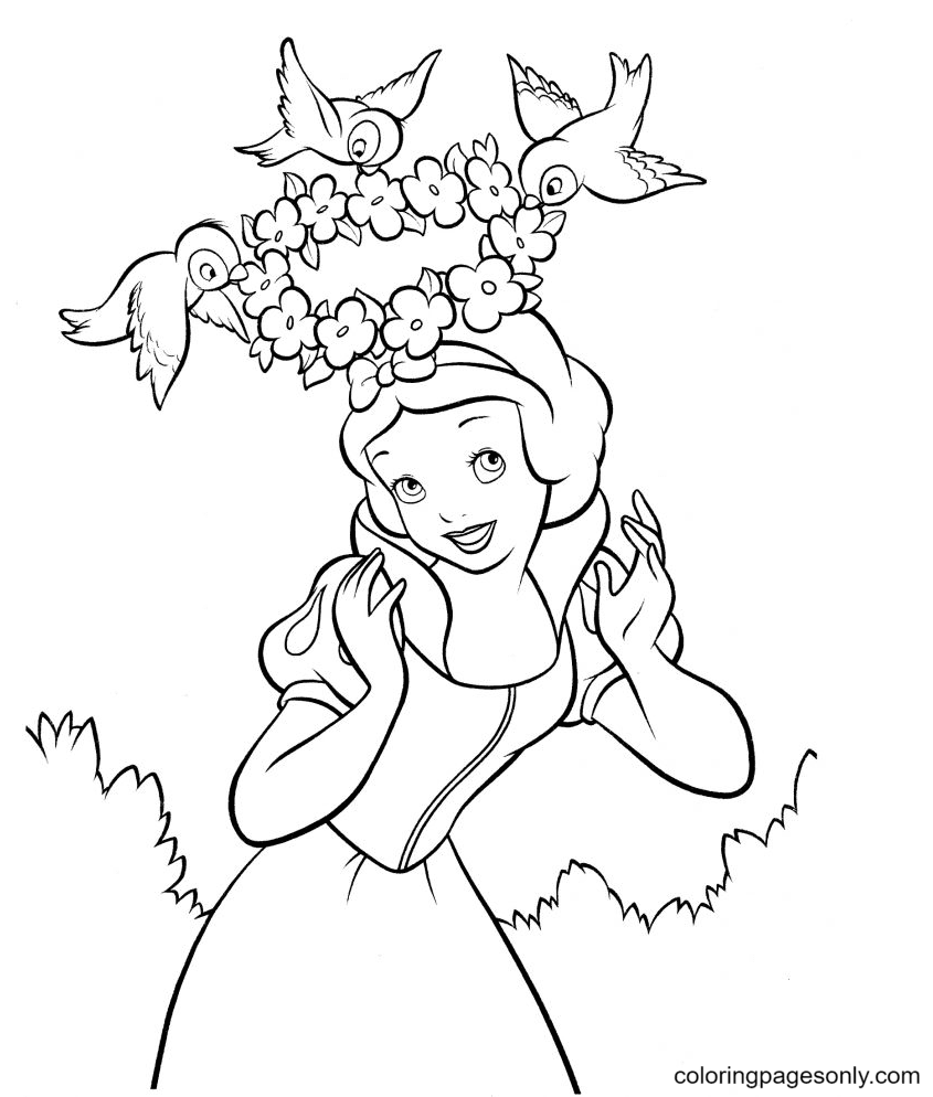 Snow white coloring pages printable for free download