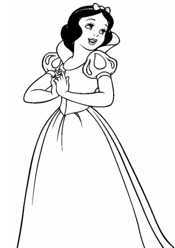 Coloring pages printable snow white coloring pages