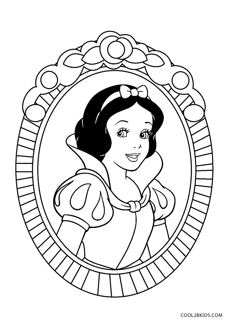 Free printable snow white coloring pages for kids