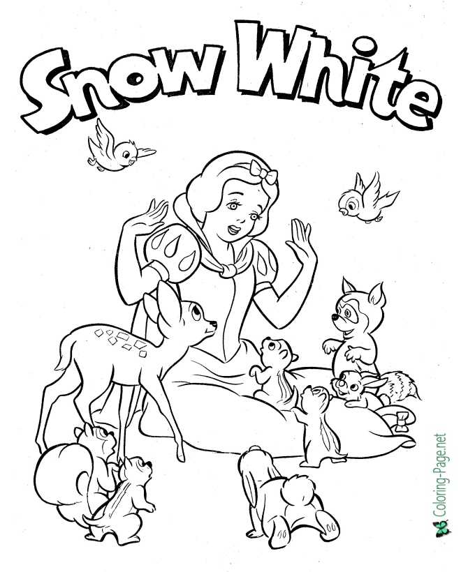 Snow white coloring pages