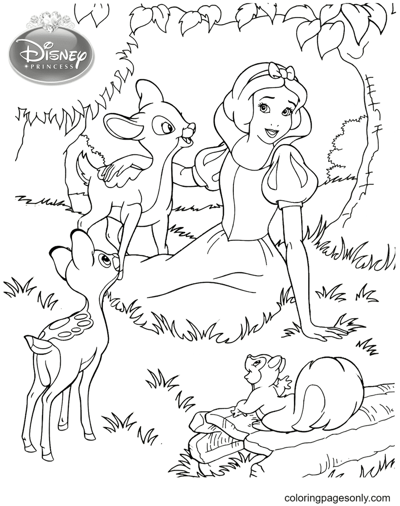 Snow white coloring pages printable for free download