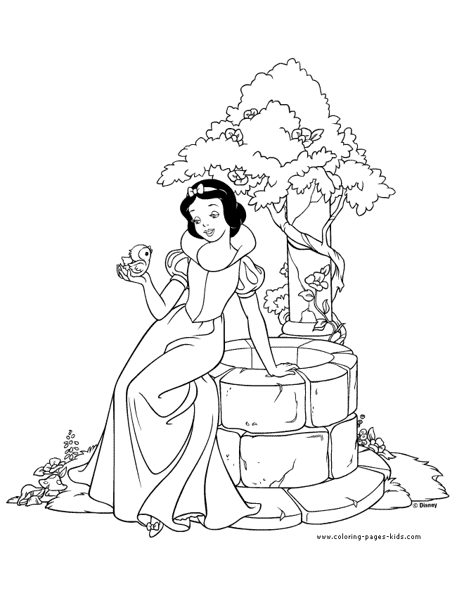 Snow white and the seven dwarfs coloring pages