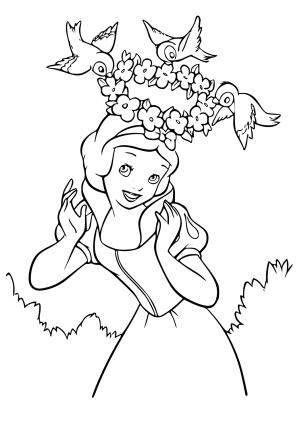 Free printable snow white coloring pages for adults and kids