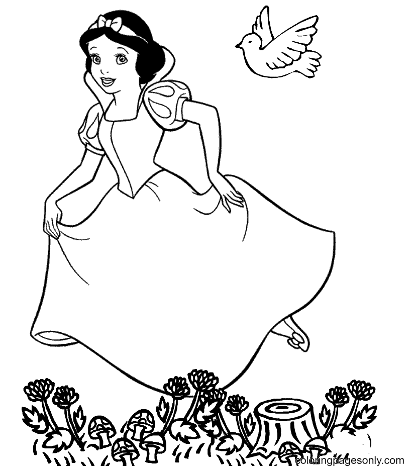 Snow white coloring pages printable for free download