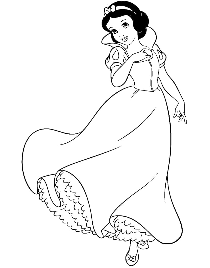 Beautiful snow white coloring page