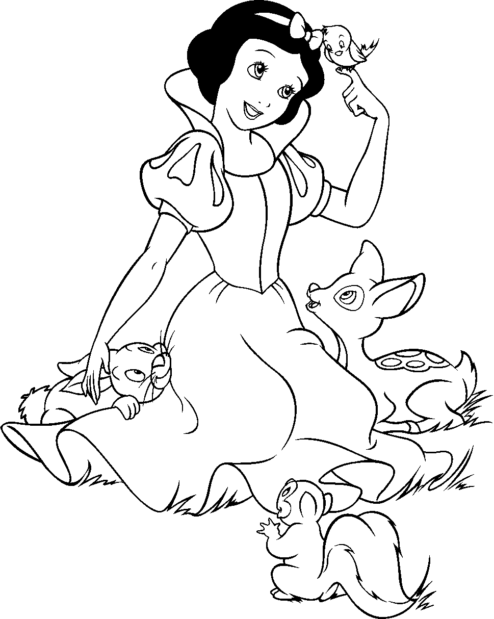 Snow white coloring pages