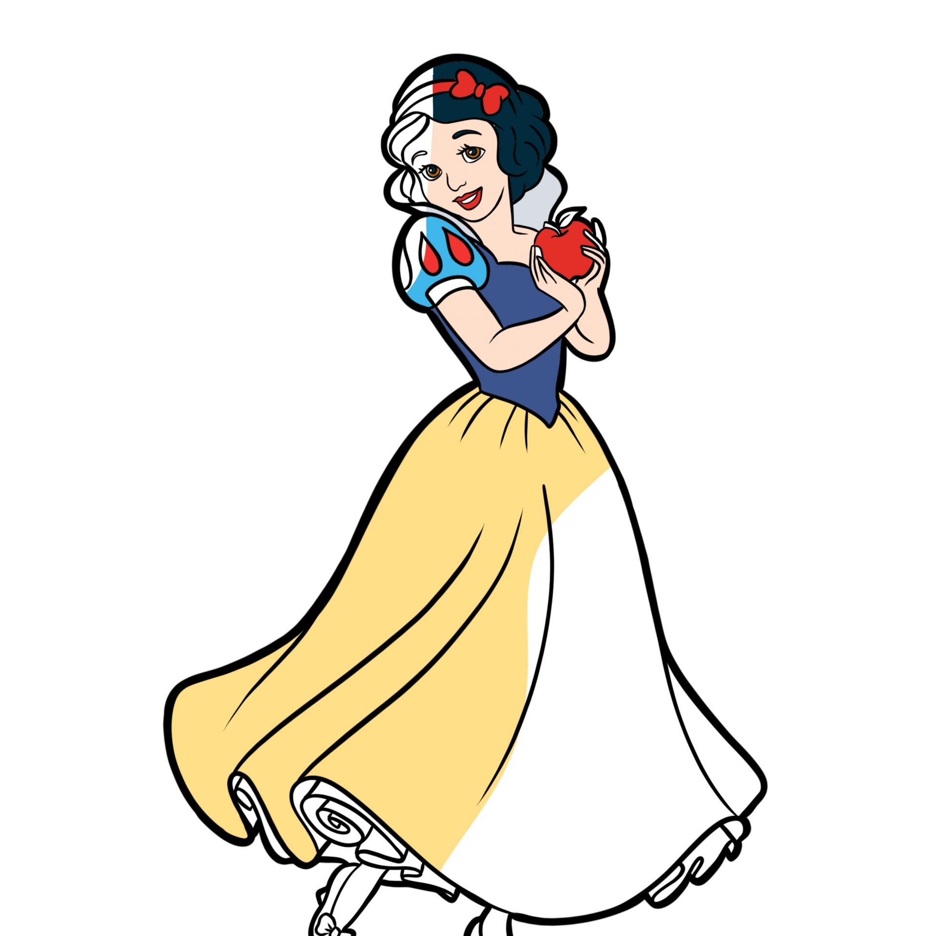 Snow white coloring page