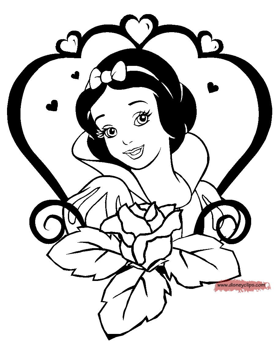 Snow white and the seven dwarfs coloring pages