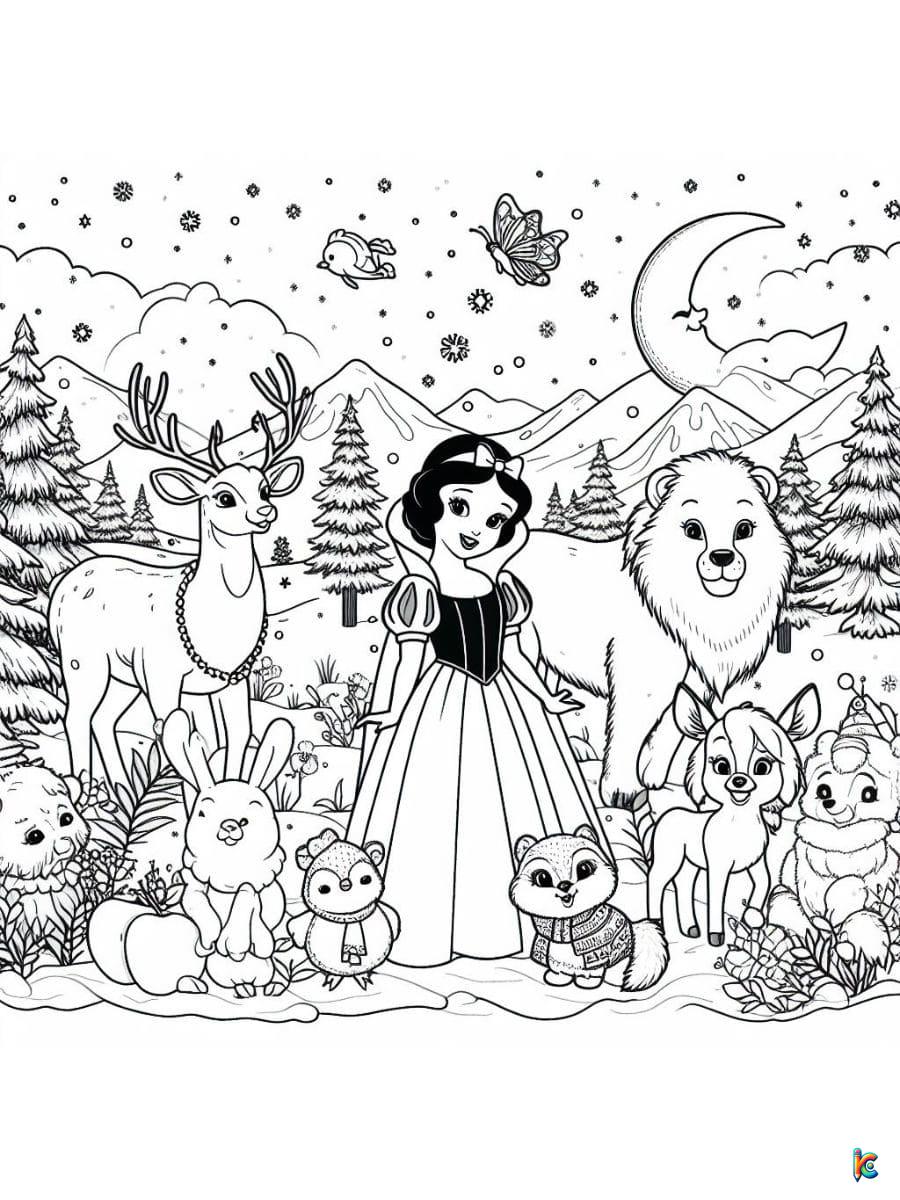 Snow white coloring pages â