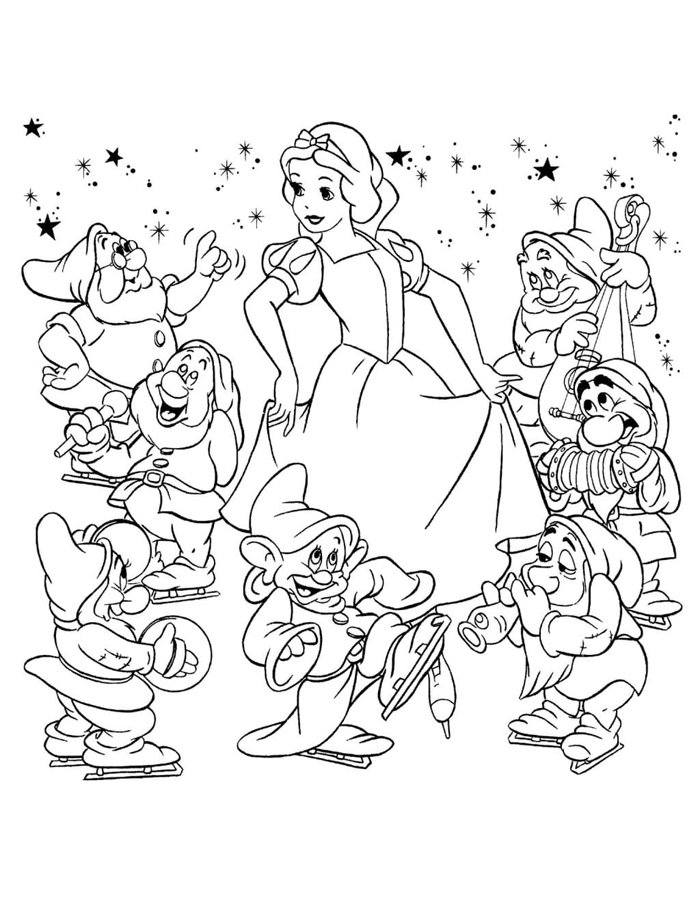 Snow white coloring pages free personalizable coloring pages