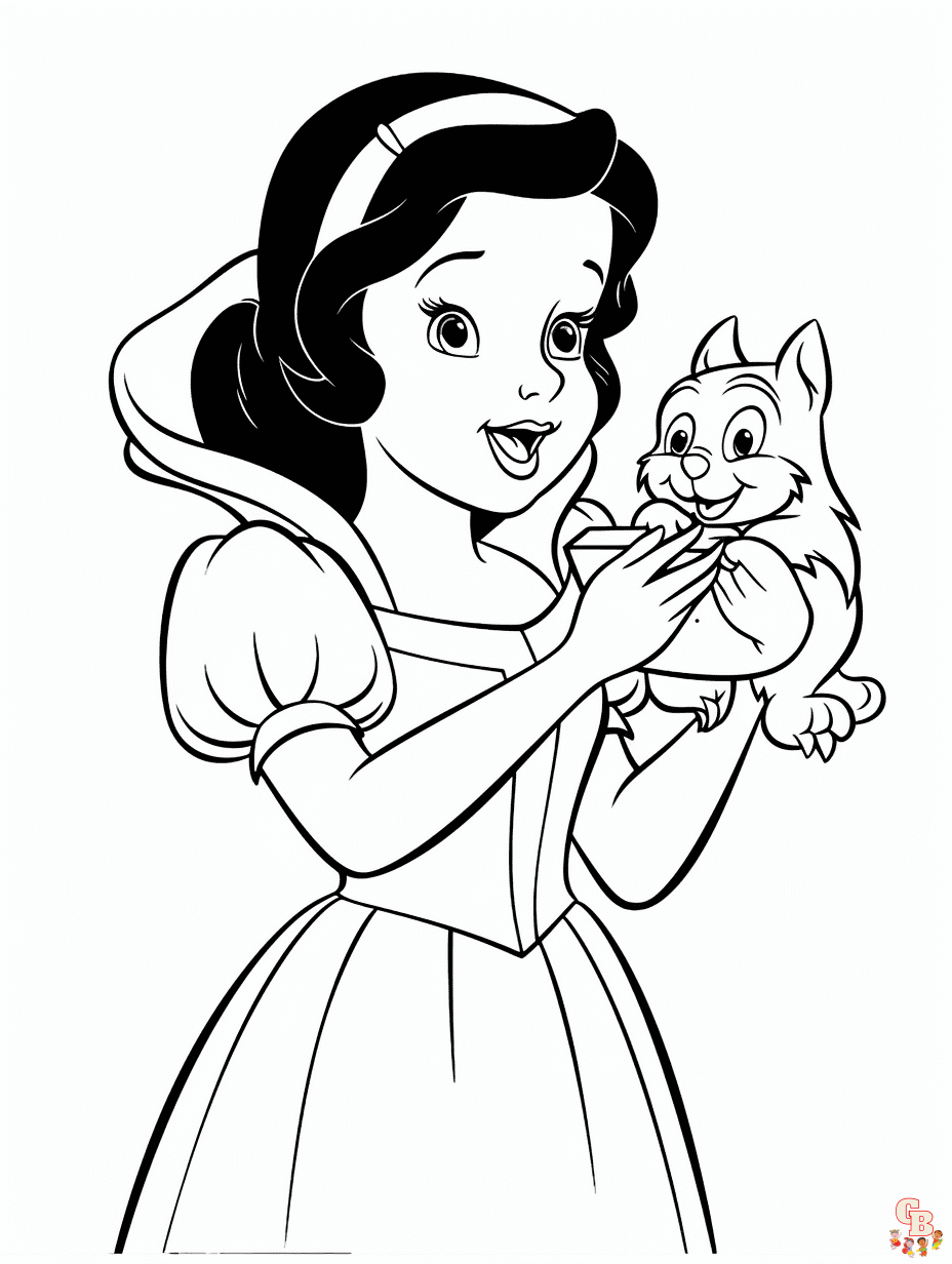 Enjoy free snow white coloring pages and printable sheets