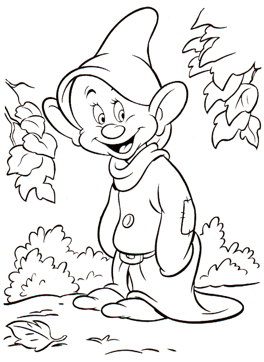 Snow white and the seven dwarfs coloring pages printable for free download