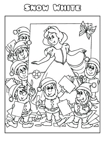 Snow white coloring book template how to print a snow white coloring book