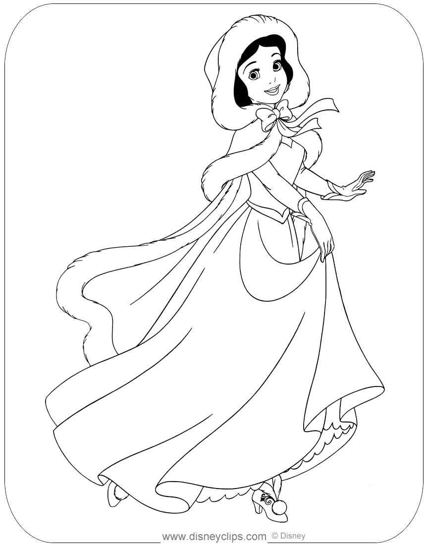 Snow white and the seven dwarfs coloring pages