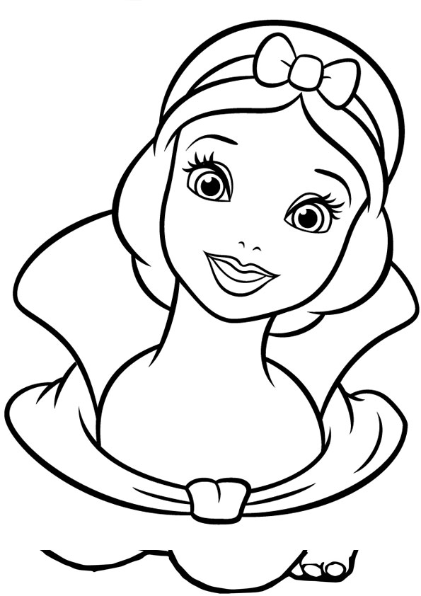 Coloring pages pretty snow white coloring page