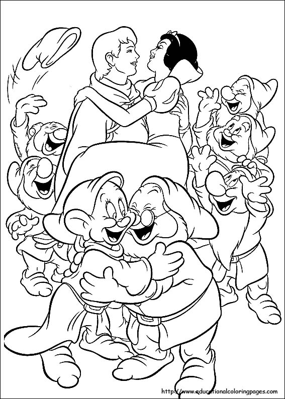 Snow white coloring pages free for kids