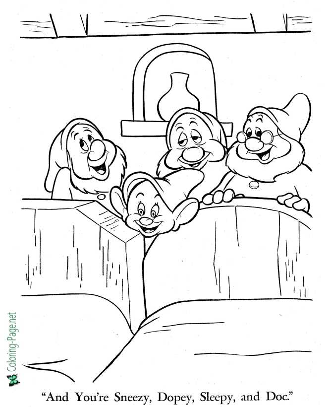 Snow white coloring pages