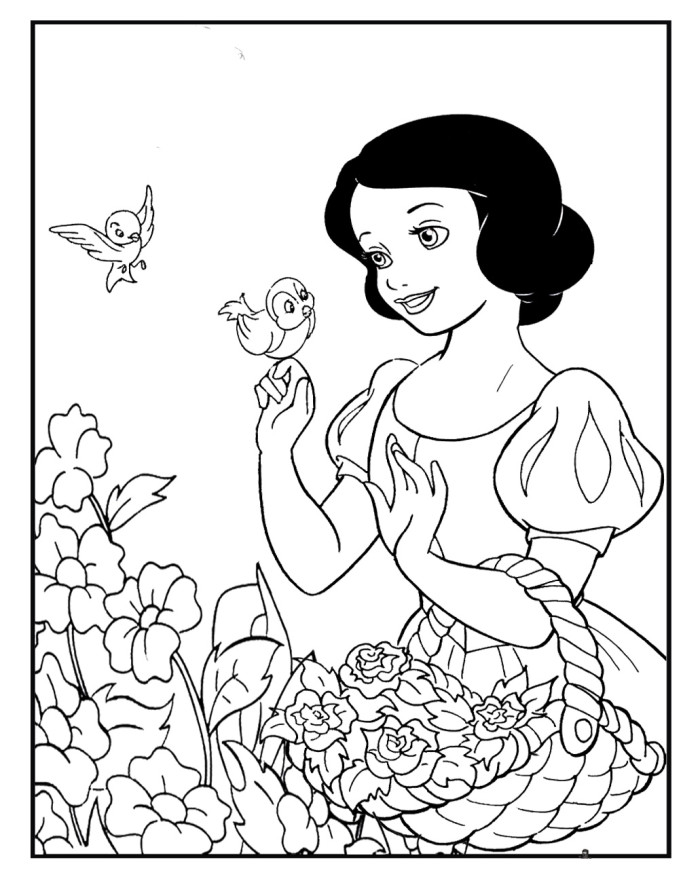 Snow white coloring pages