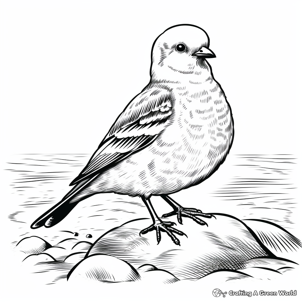 Winter birds coloring pages