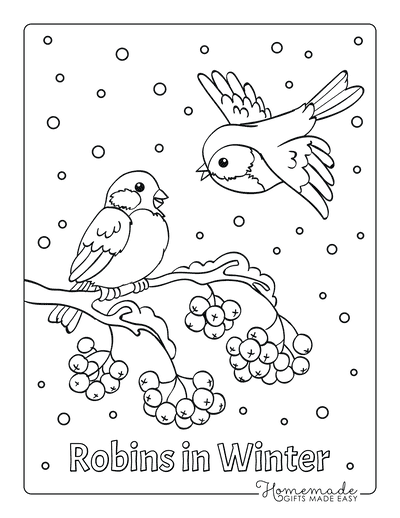 Free printable winter coloring pages for kids adults