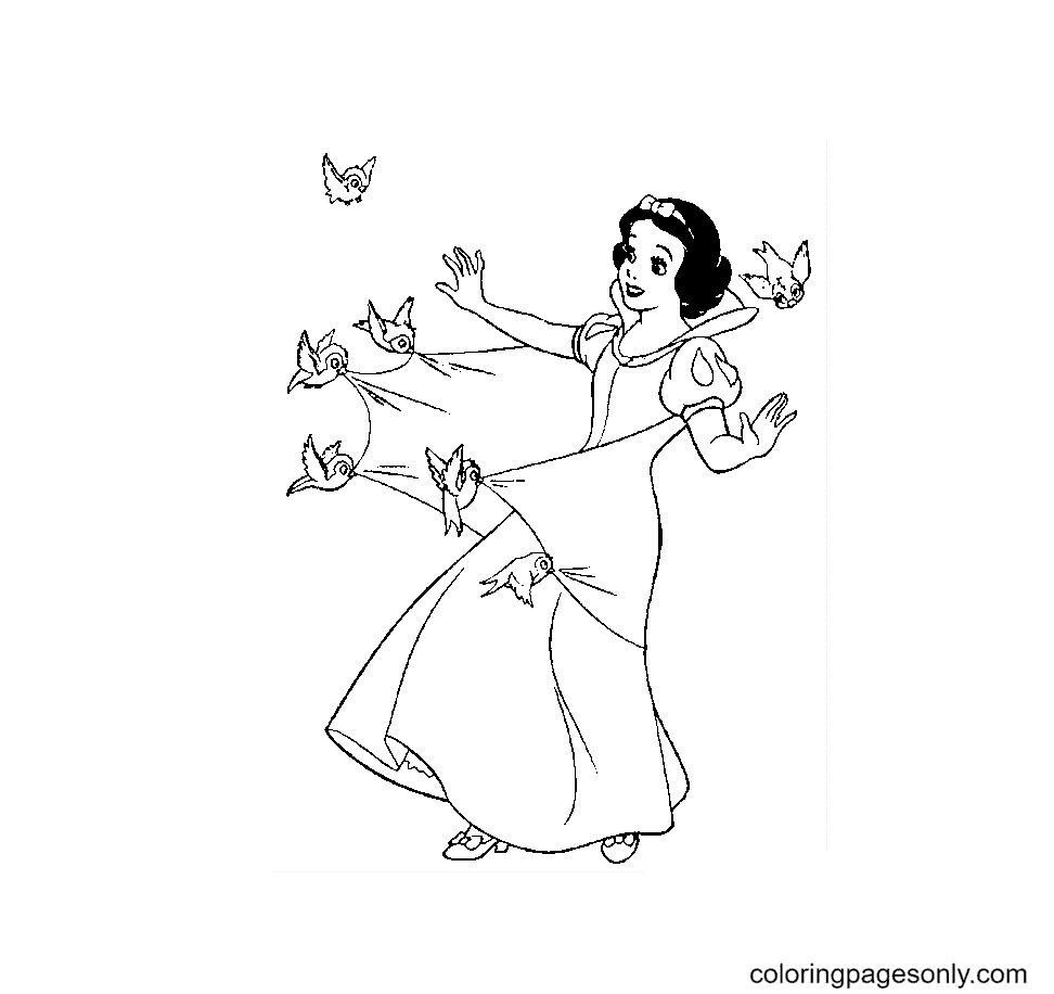 Snow white coloring pages printable for free download