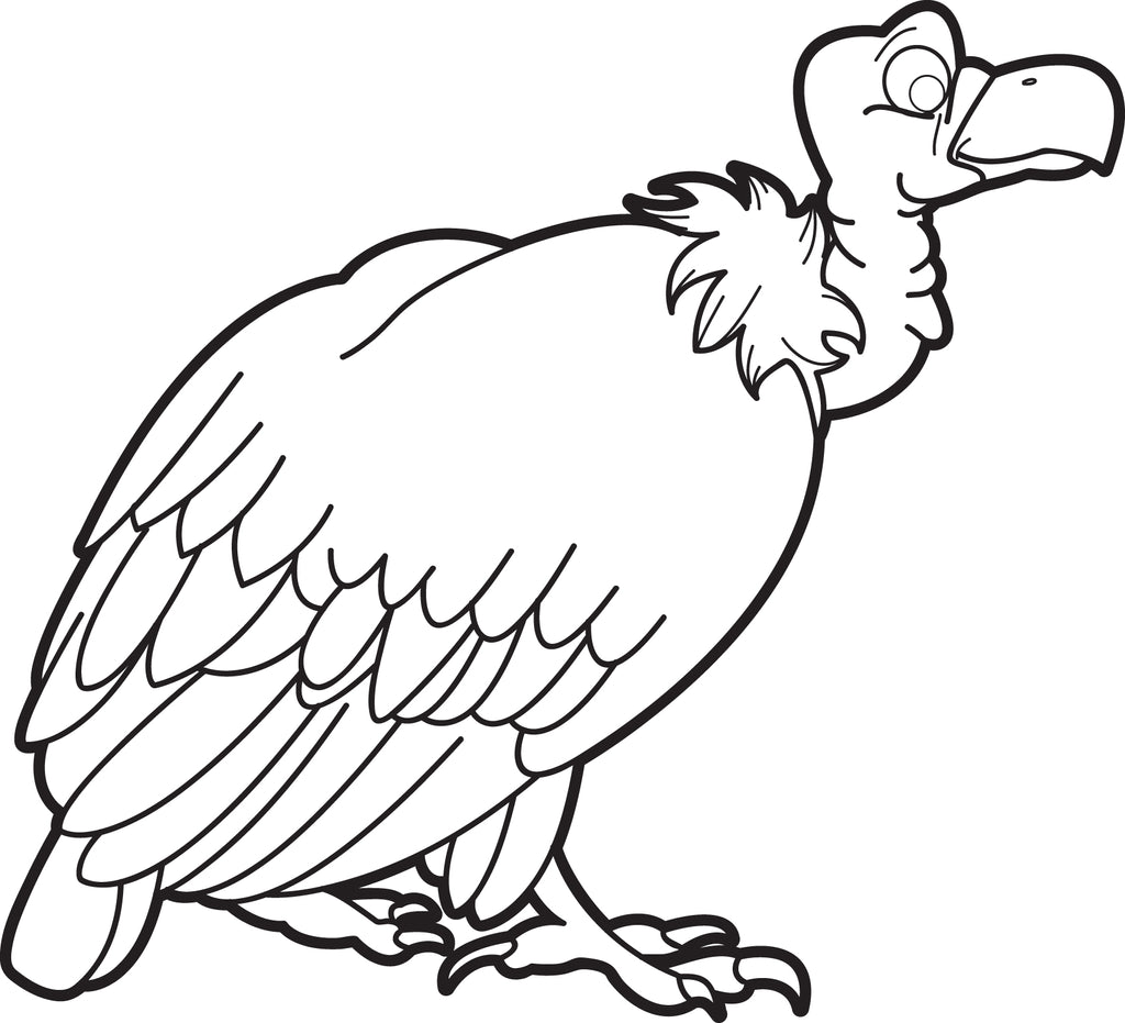 Printable vulture coloring page for kids â