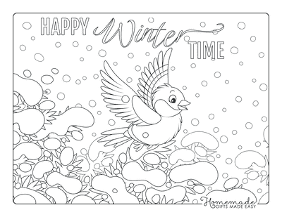 Free printable winter coloring pages for kids adults