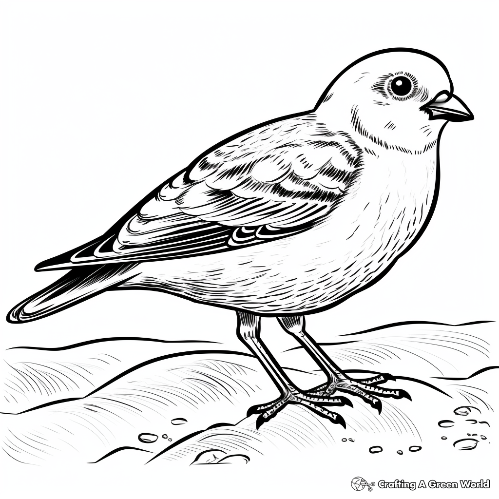 Winter birds coloring pages