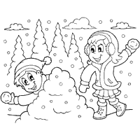 Winter coloring pages