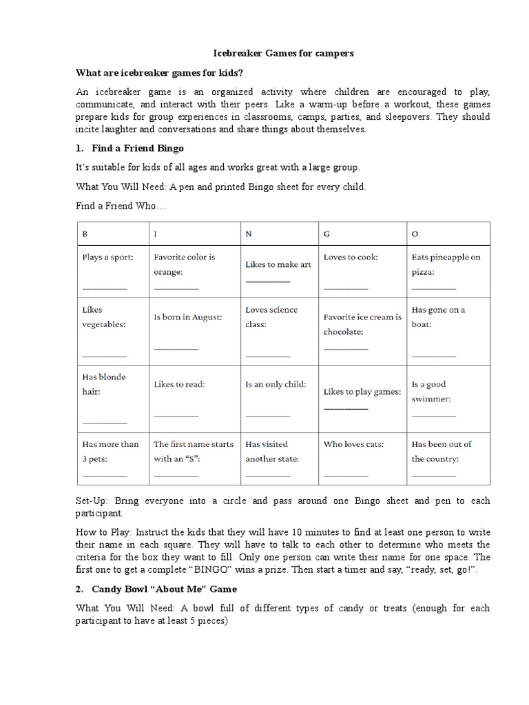 Icebreakers esl pdf