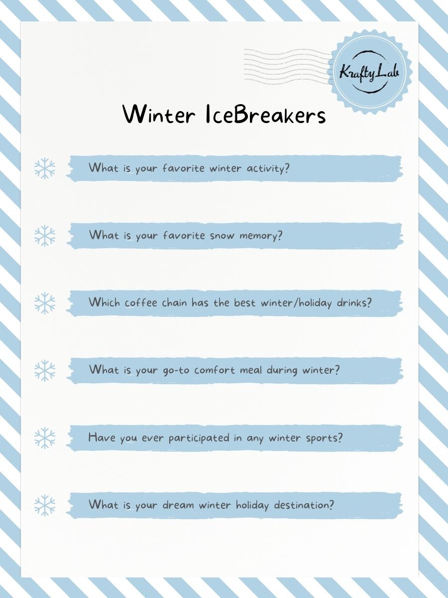 Fun winter icebreaker questions for work