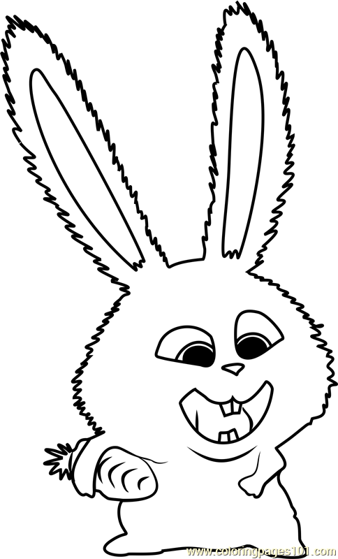 Snowball coloring page for kids