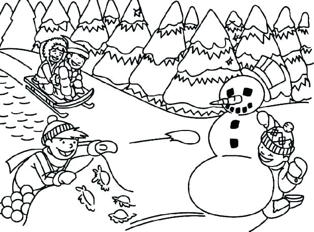 Free printable winter coloring pages for kids