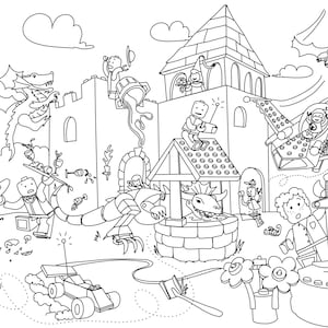 Printable snowball fight coloring page