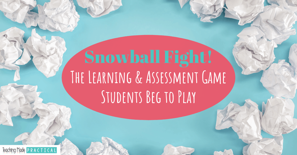 Engage and assess your students with a paper snowball fight