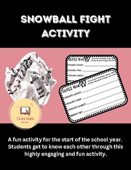 Snowball fight get to know you tpt
