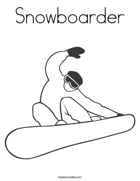 Snowboarder coloring page