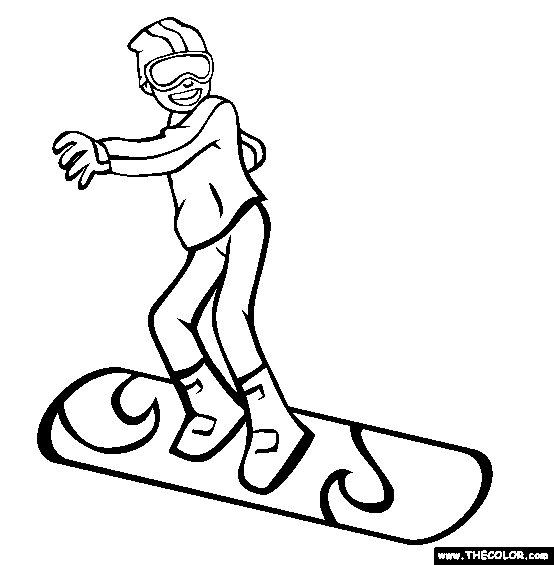 Snowboard coloring page free snowboard online coloring