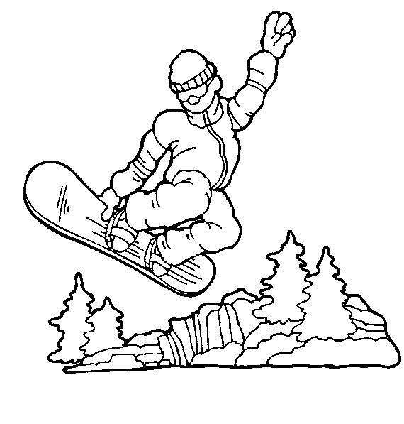 Best sports coloring pages snowboarding coloring pages