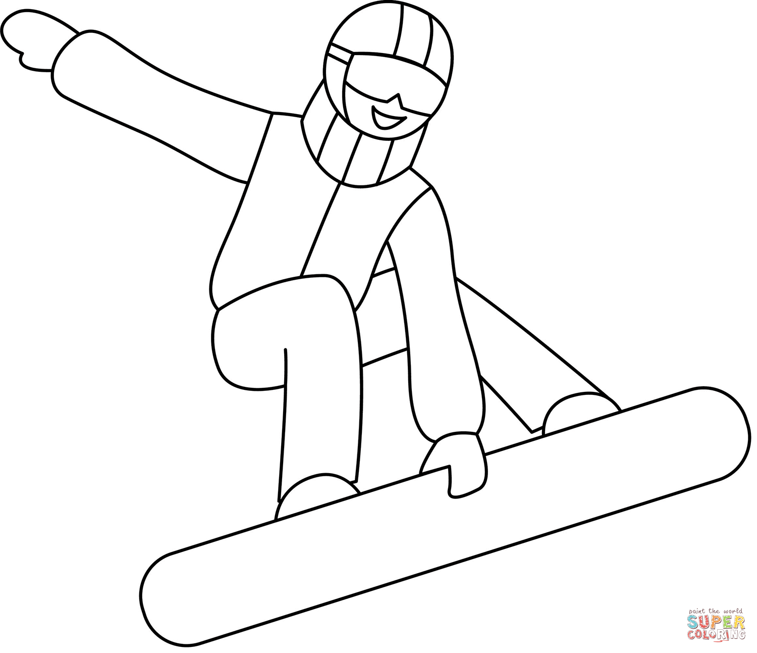 Snowboarder coloring page free printable coloring pages