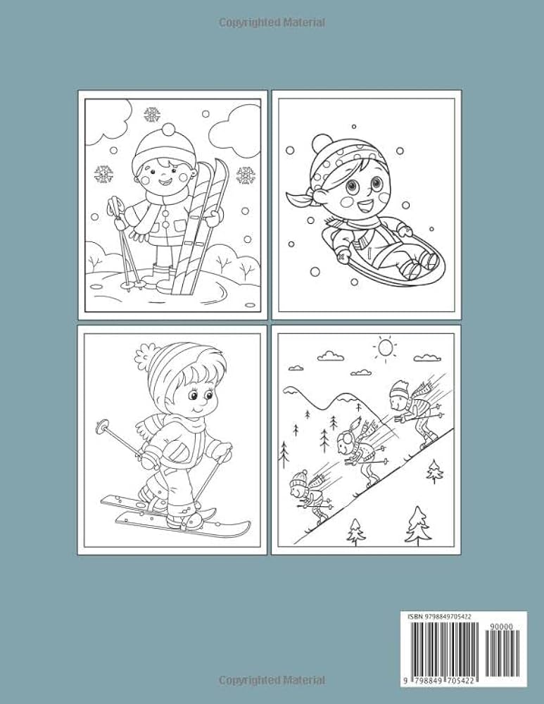 Snowboard coloring book for kids snowboard coloring book for kids toddlers preschool kindergarten funny cute skiing snowboarding coloring pages of boys and girls house mehbuba publishing books