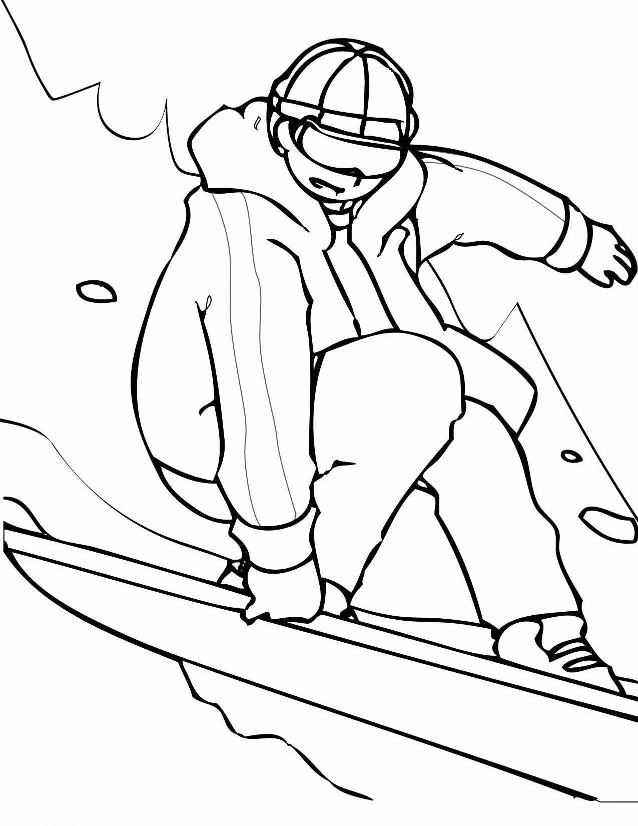 Snowboarding coloring pages